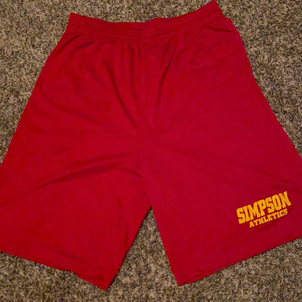 Unisex red college shorts size S NWOT